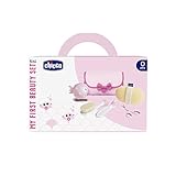 Chicco My First Beauty Set 5in1, Set Chicco Igiene Neonato, Prodotti Bagnetto Neonato, con Pettine, Spazzola, Frobicine per Unghie, Termometro da Bagno e Spugna, Accessori Neonato 0 Mesi, Rosa