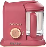 BÉABA - Babycook Solo, Cuocipappa Omogeneizzatore, Cottura a Vapore, Robot per Pappe 4 in 1 : Mixer + Cottura, Neonato e Bambino, Made in France, Litchee