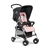 Hauck Disney Passeggino Sport Leggero, 5.9 kg, Pieghevole Piccolo, Grande Cesto Portaoggetti, Posizione Nanna, Cappota Parasole, 18 kg Portata, Minnie Sweetheart, Rosa