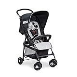 Hauck Disney Passeggino Sport Leggero, 5.9 kg, Pieghevole Piccolo, Grande Cesto Portaoggetti, Posizione Nanna, Cappota Parasole, 18 kg Portata, Mckey Stars, Nero